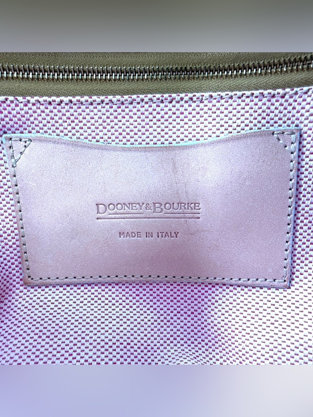 Dooney Bourke Pastel Blue Pebbled Leather Small Satchel Shoulder Bag Brass Studs - Picture 8 of 12